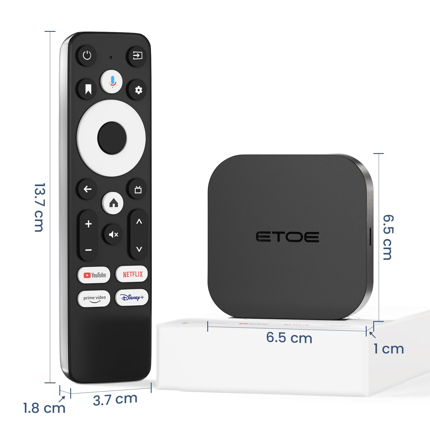 ETOE 4K Android 11 TV ボックスNetflix 認定ストリーミング メディア プレーヤー サポート Chromecast/Google Assistant/Dolby Audi