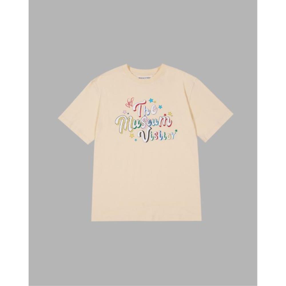 THE MUSEUM VISITOR PARTY GLITTER LOGO TSHIRTS YELLOW 096