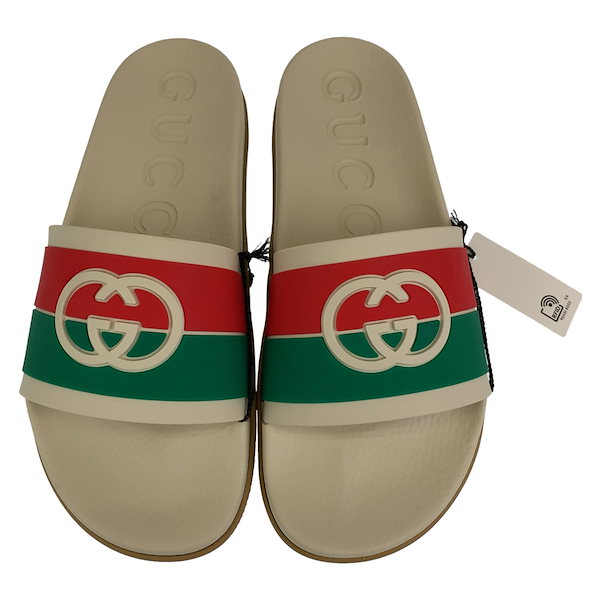 Qoo10] GUCCI 新品未使用 インターロッキングG スライ