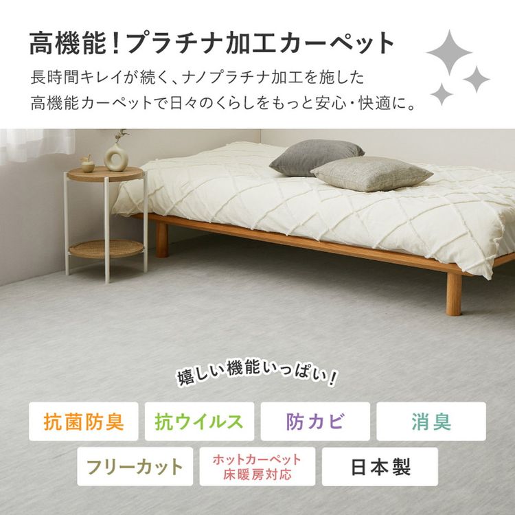 ラグマット 3畳 176×261cm 江戸間 抗菌 防臭 防カビ 抗ウイルス 消臭 無地 ラグマット 3畳 176×261cm 江戸間 抗菌 防臭 防カビ 抗ウイルス 消臭 無地