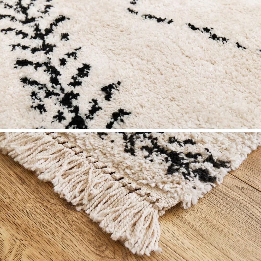 【ウィルトンラグ 約133×190cm】ベニワレン風デザイン&ふっくらシャギー!高級感あふれるおしゃれラグ【床暖房OK】 【ウィルトンラグ 約133×190cm】ベニワレン風デザイン&ふっくらシャギー!高級感あふれるおしゃれラグ【床暖房OK】