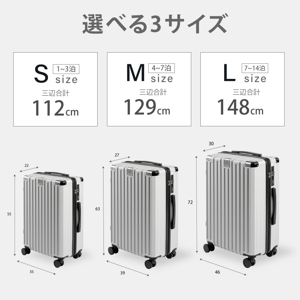 [サインキングダム] 【2025年新登場 】スーツケース キャリーケース 機内持ち込み キャリーバッグ sサイズ 40L 耐衝撃 USBポート付き カップホルダー付き ダブルキャスター 軽量設計 スト