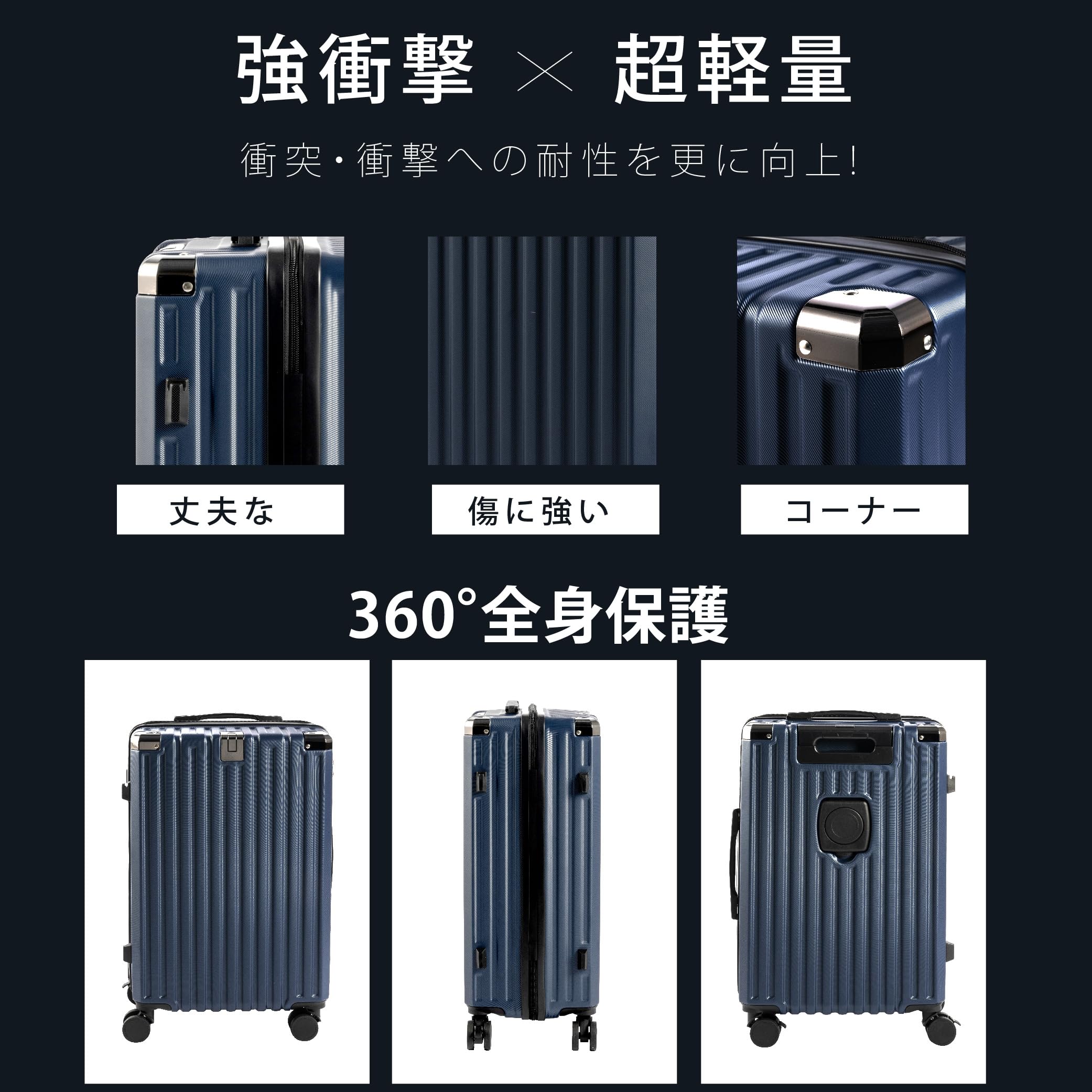 [サインキングダム] 【2025年新登場 】スーツケース キャリーケース 機内持ち込み キャリーバッグ sサイズ 40L 耐衝撃 USBポート付き カップホルダー付き ダブルキャスター 軽量設計 スト