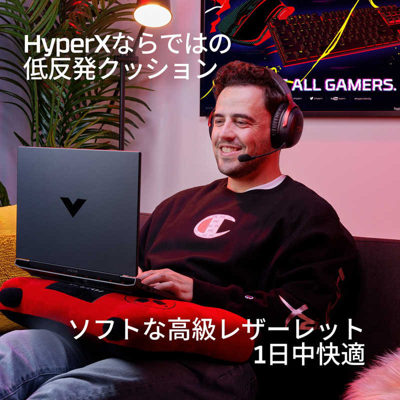 HYPERX　HyperX Cloud III Wireless Gaming Headset (Black/Red) ［ヘッドバンドタイプ］　77Z46AA