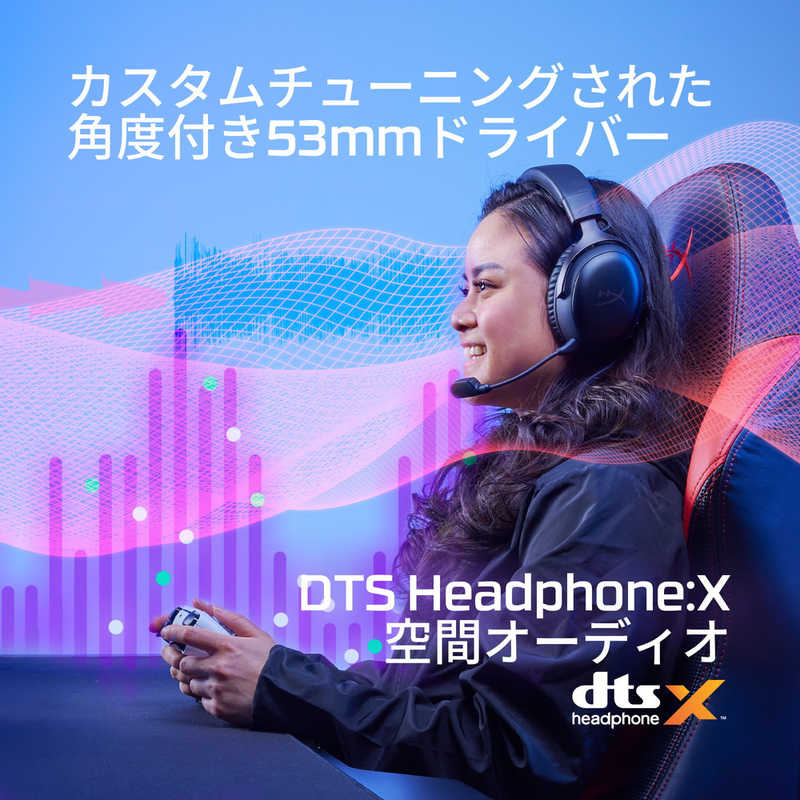 HYPERX　HyperX Cloud III Wireless Gaming Headset (Black/Red) ［ヘッドバンドタイプ］　77Z46AA