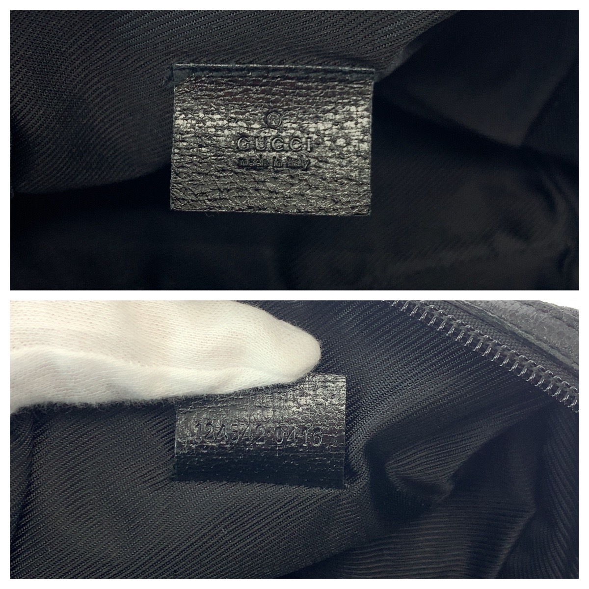 美品 ブラック 黒 シルバー金具 GGキャンバス 124542 ハンドバッグ レディース 501759