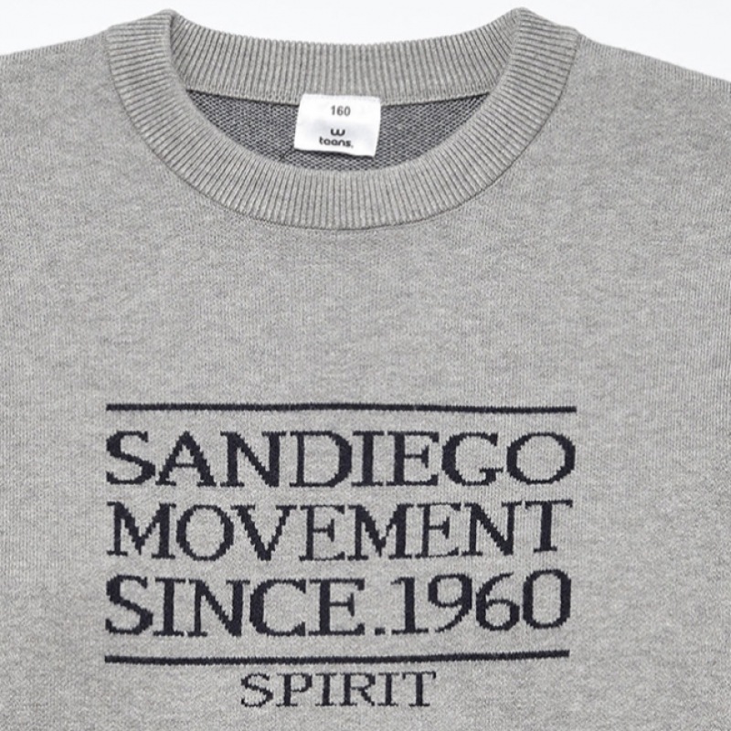 [ハンテン] ハンテンティーンズガールズジャカードボリュームスリーブニット_055 (14510-140-202-37)