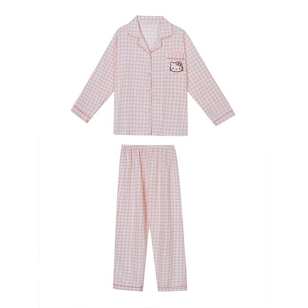 Qoo10] 人気 新作 格子 キティちゃん パジャマ