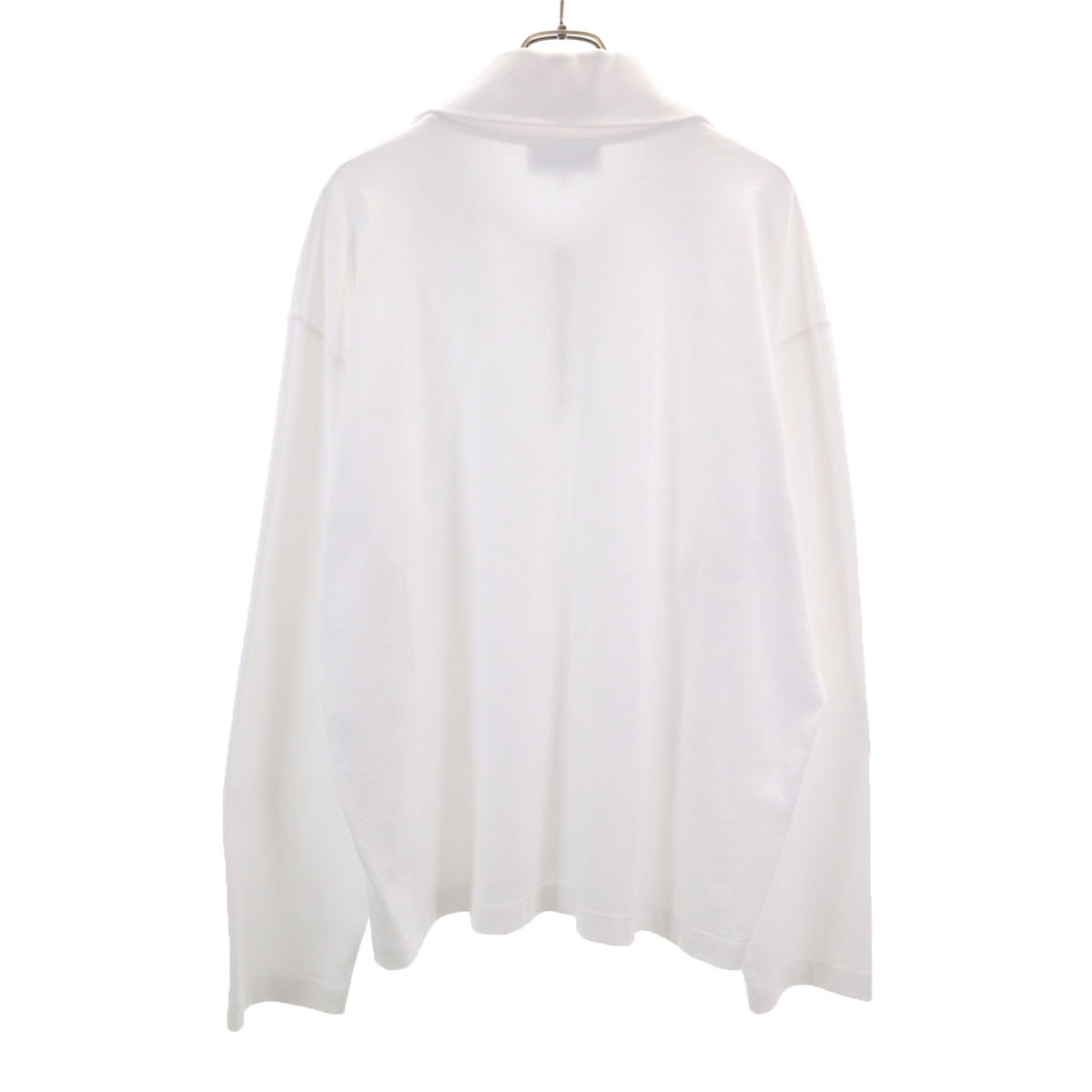 長袖 ハーフジップ Tシャツ S 白 ロンT メンズ 古着 長袖 ハーフジップ Tシャツ S 白 ロンT メンズ 古着