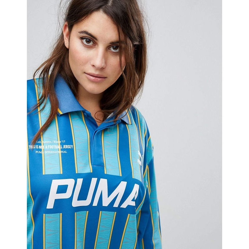 プーマ レディース トップス【Puma Exclusive To ASOS Plus Football Jersey In Blue】Blue プーマ レディース トップス【Puma Exclusive To ASOS Plus Football Jersey In Blue】Blue