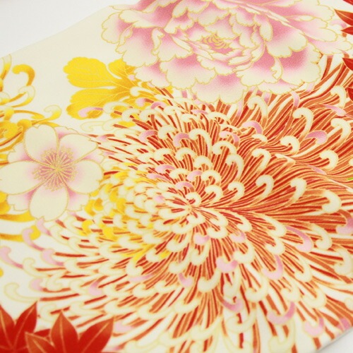 レンタル７泊８日ちはやふるJAPAN STYLE 卒業式 袴 レンタル 小学生 女の子 小学校ジュニア卒業式袴レンタルセット 生成り地に赤系の乱菊と桜 ひな祭り 十三参り 着物 衣装 レ