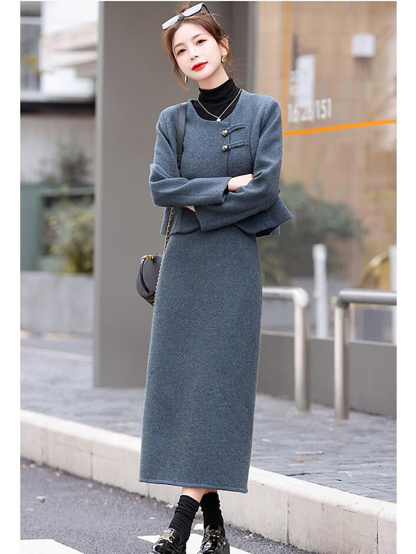 【新品】テーラーメイド フリース 裏起毛 ジャケット スカート セットアップ S KsG セットアップ レザージャケット＋プリーツスカート