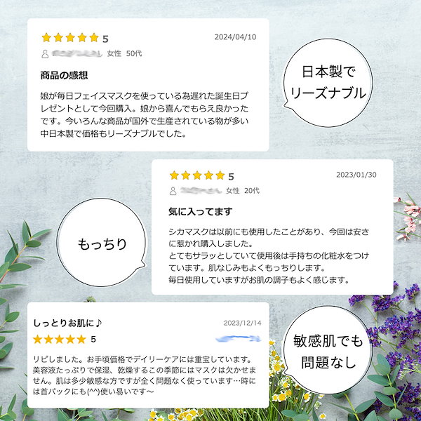 Qoo10] Make.iN [公式] CICA フェイスマスク 30