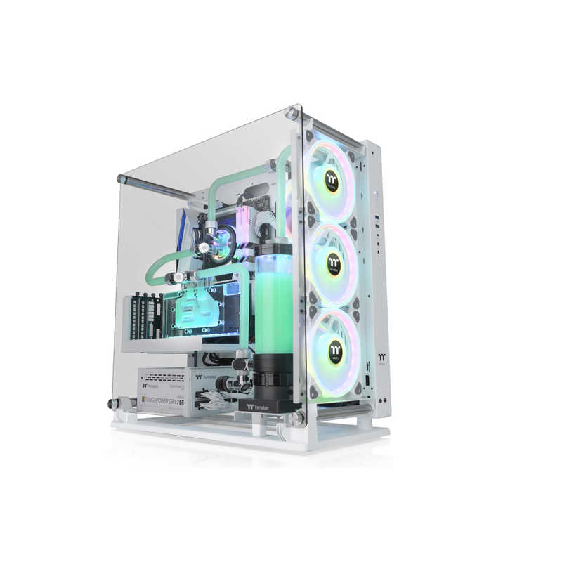 THERMALTAKE　PCケース Core P3 TG Pro Snow Edition ホワイト　CA-1G4-00M6WN-09