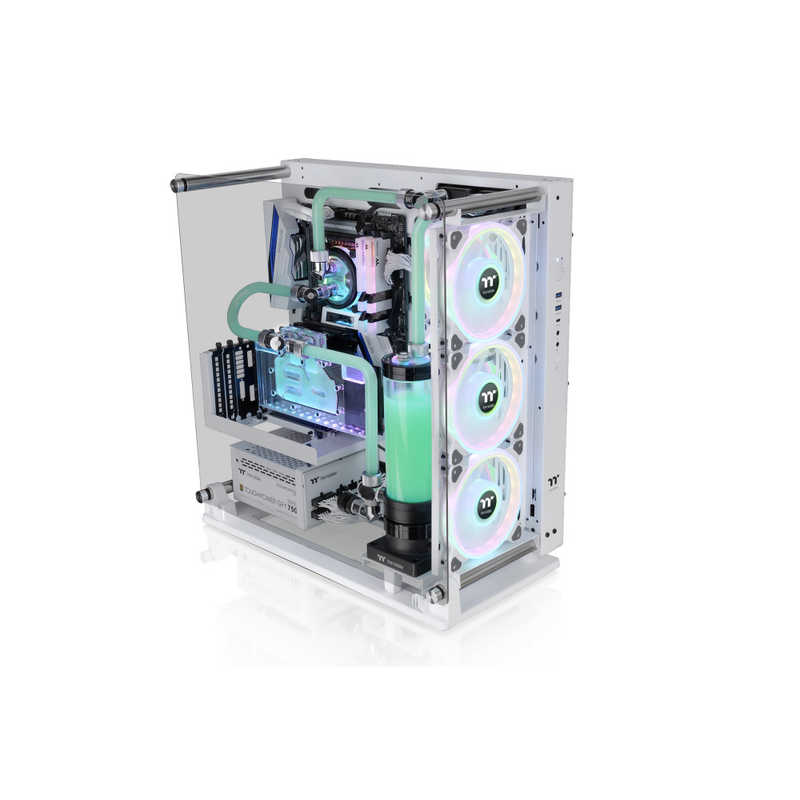 THERMALTAKE　PCケース Core P3 TG Pro Snow Edition ホワイト　CA-1G4-00M6WN-09