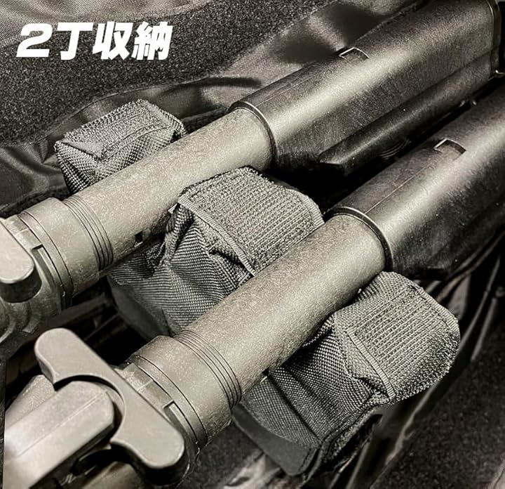 サバゲー ダブル ガン ケース ライフル 2丁 ソフト バッグ タクティカル 100cm 収納(黒迷彩) サバゲー ダブル ガン ケース ライフル 2丁 ソフト バッグ タクティカル 100cm 収納(黒迷彩)