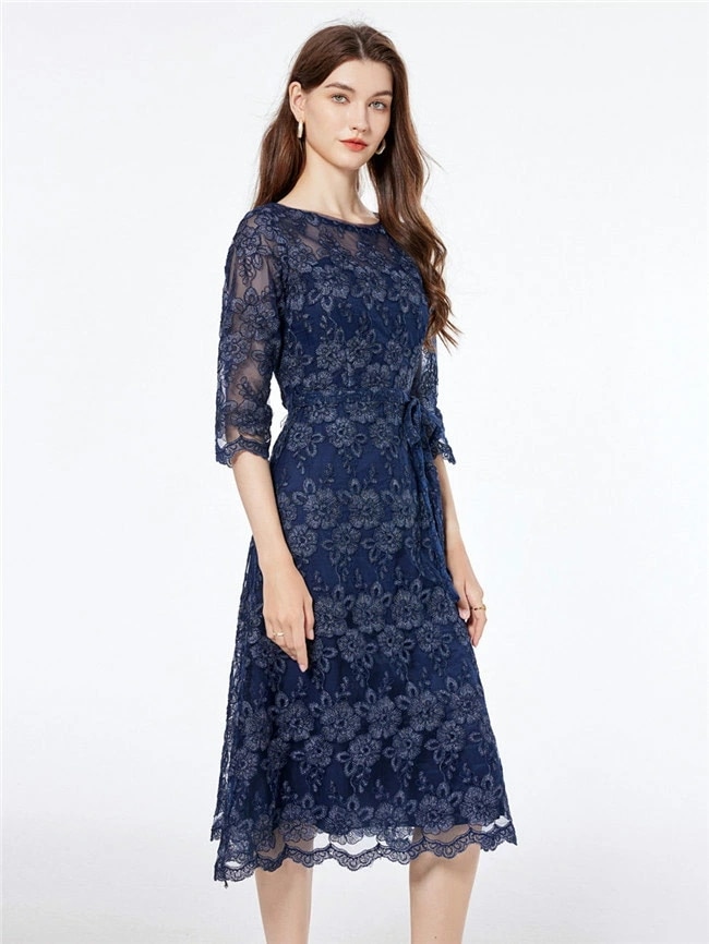 ベストセラードレス 大人 ピアノ 発表会 演奏会用ドレス 演奏会 イブニングドレス 結婚式 母親 ピアノ発表会 中学生 パーティードレス 発表会ドレス 刺繍 総レースドレス 濃紺 ミモレ丈 五分袖 ダ ベストセラードレス 大人 ピアノ 発表会 演奏会用ドレス 演奏会 イブニングドレス 結婚式 母親 ピアノ発表会 中学生 パーティードレス 発表会ドレス 刺繍 総レースドレス 濃紺 ミモレ丈 五分袖 ダ