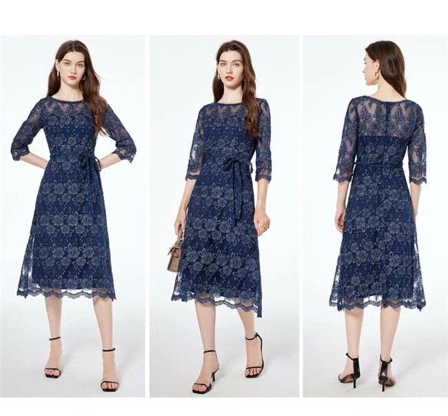 ベストセラードレス 大人 ピアノ 発表会 演奏会用ドレス 演奏会 イブニングドレス 結婚式 母親 ピアノ発表会 中学生 パーティードレス 発表会ドレス 刺繍 総レースドレス 濃紺 ミモレ丈 五分袖 ダ ベストセラードレス 大人 ピアノ 発表会 演奏会用ドレス 演奏会 イブニングドレス 結婚式 母親 ピアノ発表会 中学生 パーティードレス 発表会ドレス 刺繍 総レースドレス 濃紺 ミモレ丈 五分袖 ダ