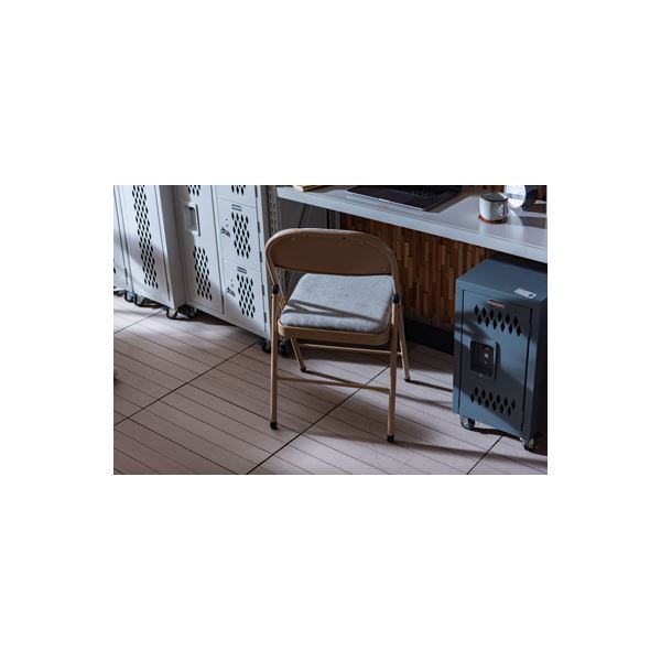 折りたたみ椅子 幅47x奥行45x高さ79x座面高48cm グレー スチール 完成品