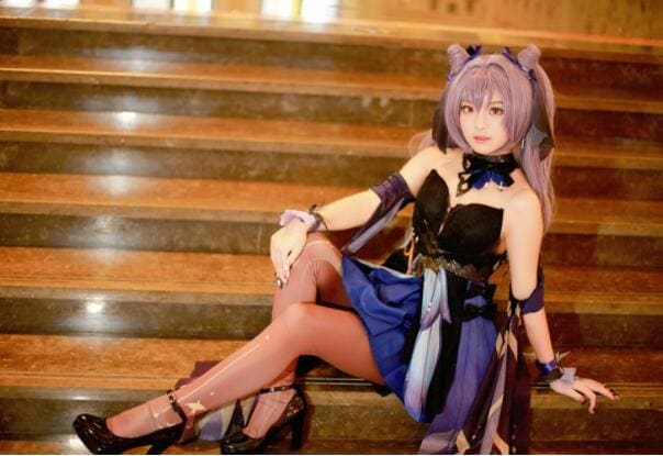 仮装 変装 ハロウィン コスチューム コスプレ衣装 刻晴 Genshin げんしん 原神 スーツ ハロウィン 2023年新作入荷コスプレ