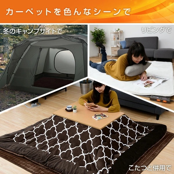 電気カーペット カバー付き (2畳タイプ) YZG-204DBR