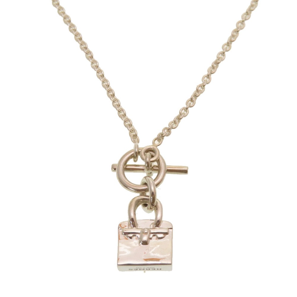 美品 バーキン モチーフ アミュレット ネックレス シルバー925/シルバー925 シルバー 0178【中古】 レディース 美品 バーキン モチーフ アミュレット ネックレス シルバー925/シルバー925 シルバー 0178【中古】 レディース