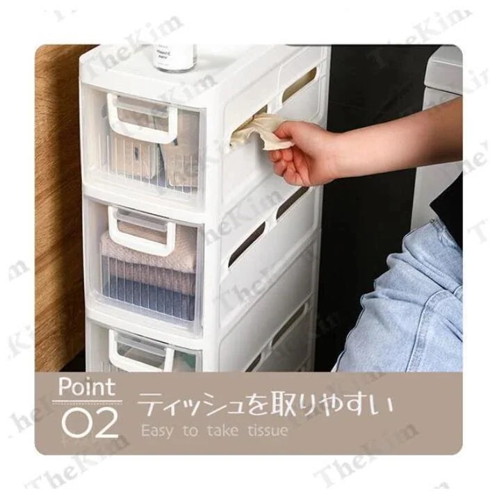 トイレ収納 ラック トイレットペーパー 洗剤 生理用品 サイドラック 掃除用具 収納 棚 スリム 引出し 場所を取らない 隙間 大容量 ちょい置き おしゃれ 完成品