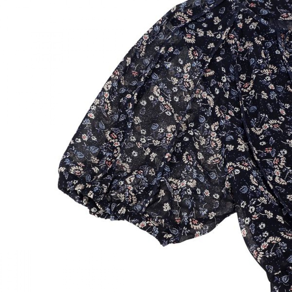 [ジセン] フラワーピンタックパフワンピース LFOPN508_DN