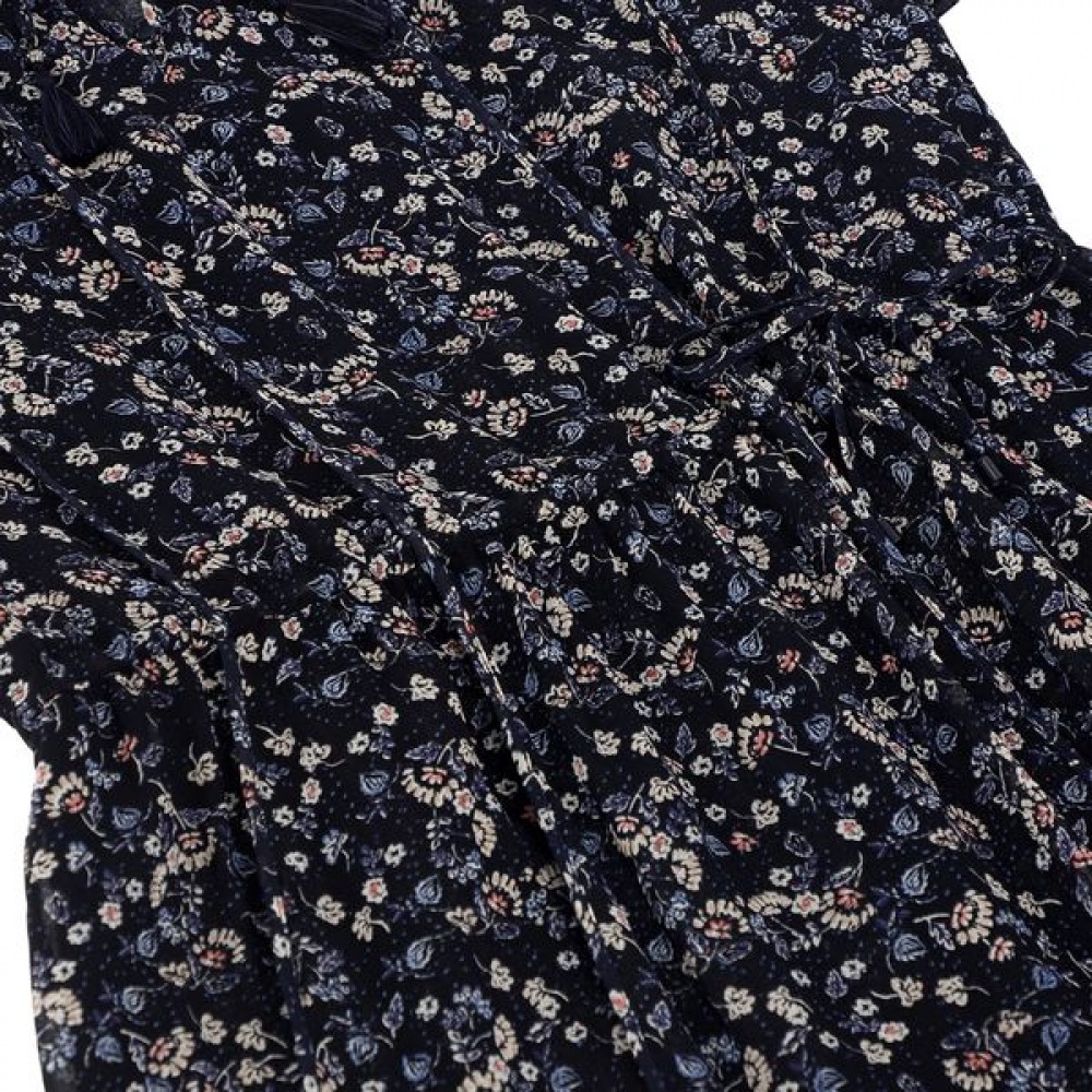 [ジセン] フラワーピンタックパフワンピース LFOPN508_DN