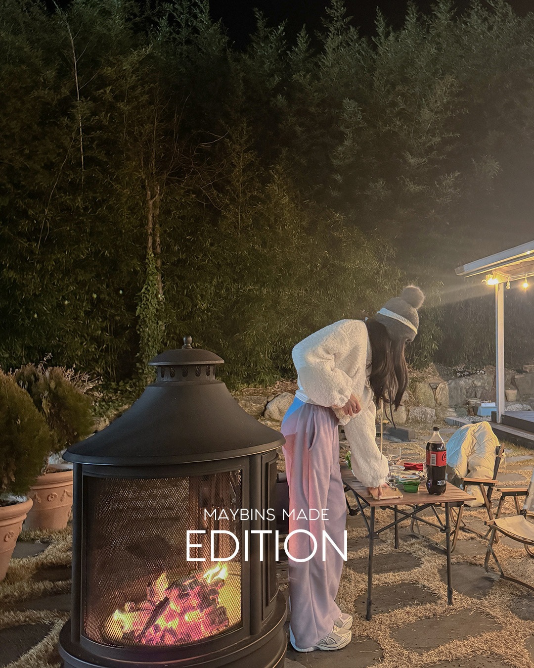 ウエストゴムフリースワイドパンツ韓国ファッション レディース