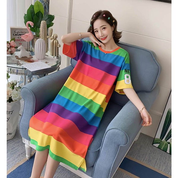 Qoo10] カラフル ワンピース パステル ロング