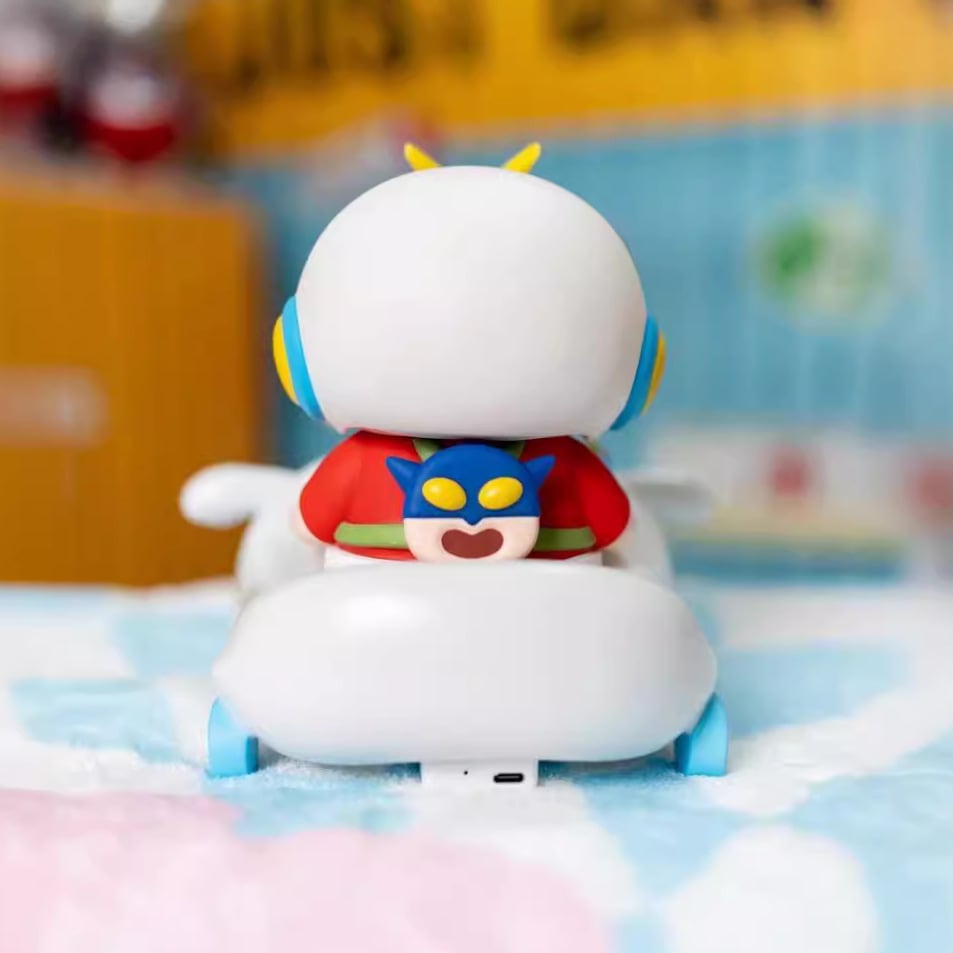 推薦クレヨンリトルボーイフィギュアリトルホワイトチャリオット音声コントロール調節可能な明るさcmリトルホワイトチャリオットトレンディデスクトップオーナメント