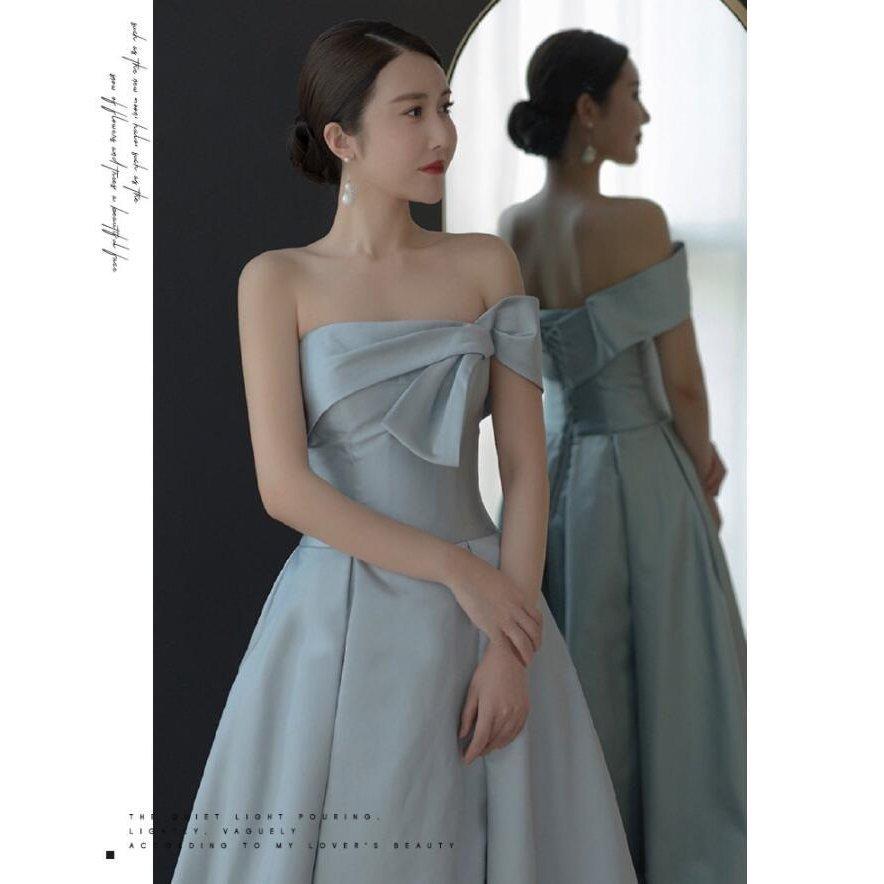 ウエディングドレス ロング丈ドレス パーティードレス オフショルダー フォーマル 結婚式ドレス 披露宴 二次会 お呼ばれ 演奏