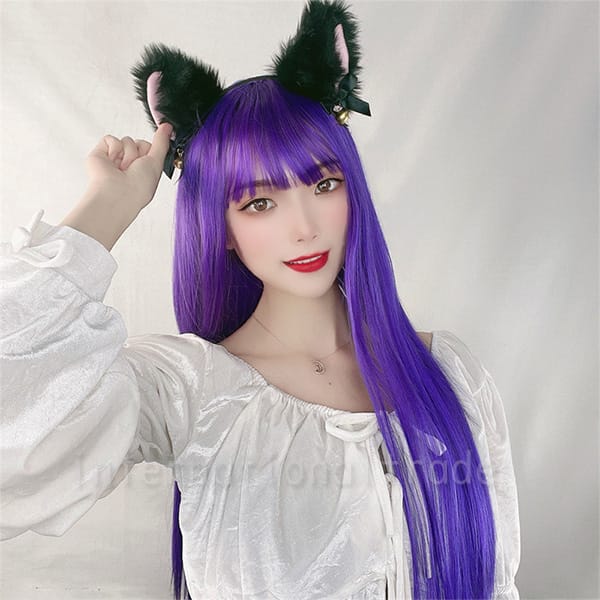 Qoo10] コスプレウィッグ パープルロング 紫髪