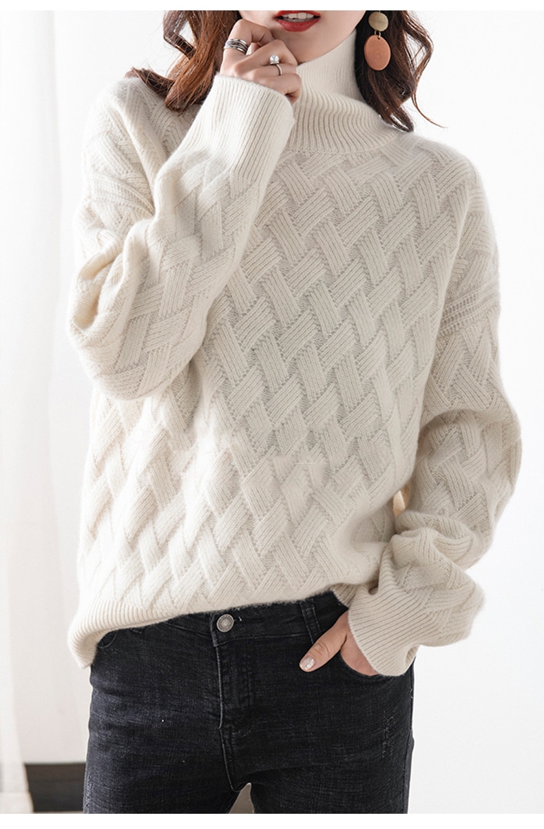ニットセーター トップス 袖あり 長袖 タートルネック 編み込み ニット かわいい 大人可愛い きれいめ シンプル カジュアル 大人 上品 おしゃれ お洒落 大人女子 こなれ感 柄 冬 20代 30代