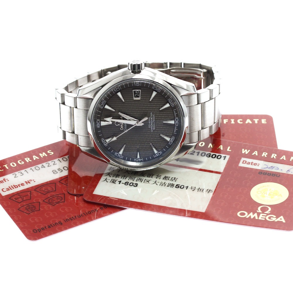 オメガ OMEGA 231.10.42.21.06.001 シーマスター アクアテラ 150M デイト 自動巻き メンズ 良品 保証書付き_901261【中古】 オメガ OMEGA 231.10.42.21.06.001 シーマスター アクアテラ 150M デイト 自動巻き メンズ 良品 保証書付き_901261【中古】