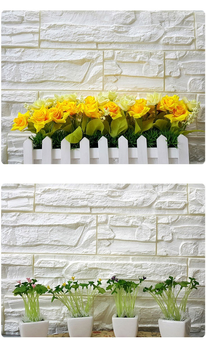 壁紙 レンガ お得な壁紙シール6枚セット 壁紙 シール 壁用 ストーン 石目 大理石 クロス 宅H