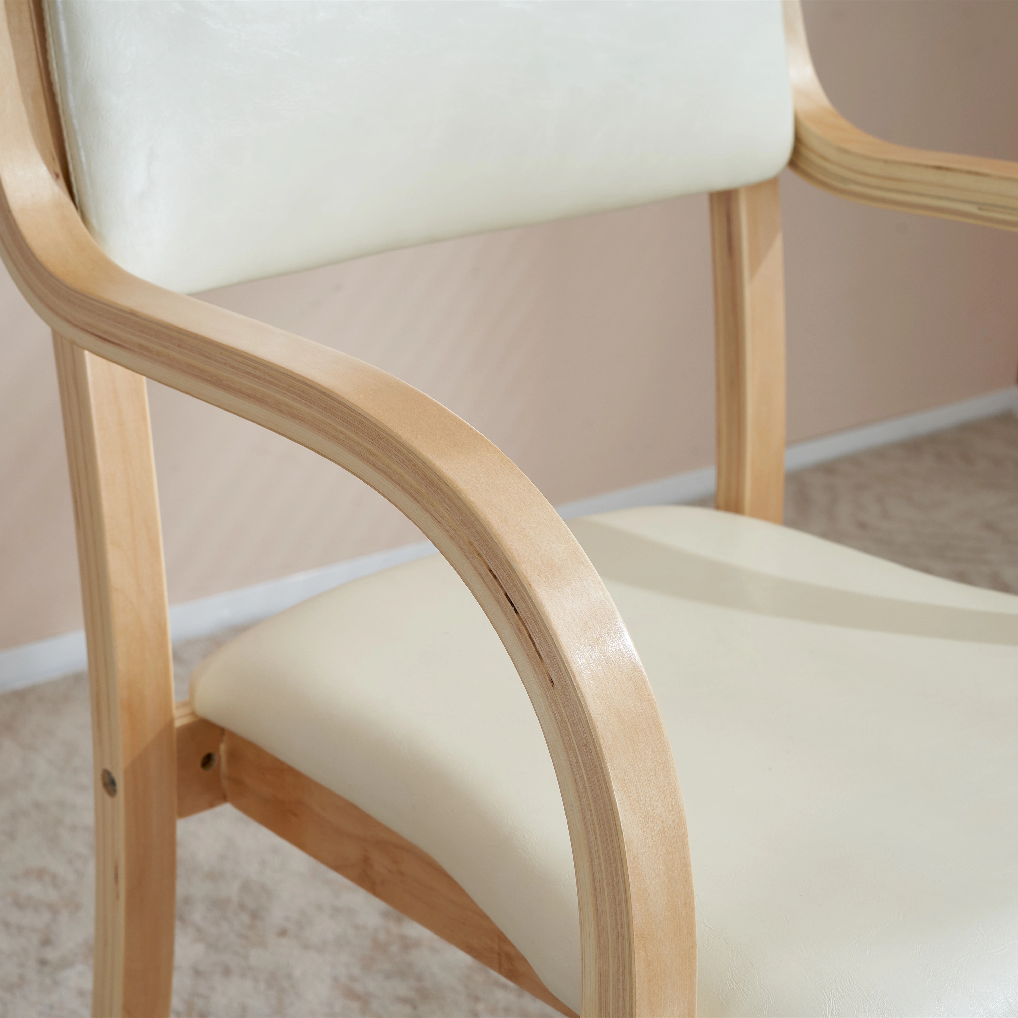 【国内発送M】404【目玉新作】ベージュ PU ダイニングチェア 木製 椅子 介護チェア イス 5色選択可能 リビング 【国内発送M】404【目玉新作】ベージュ PU ダイニングチェア 木製 椅子 介護チェア イス 5色選択可能 リビング