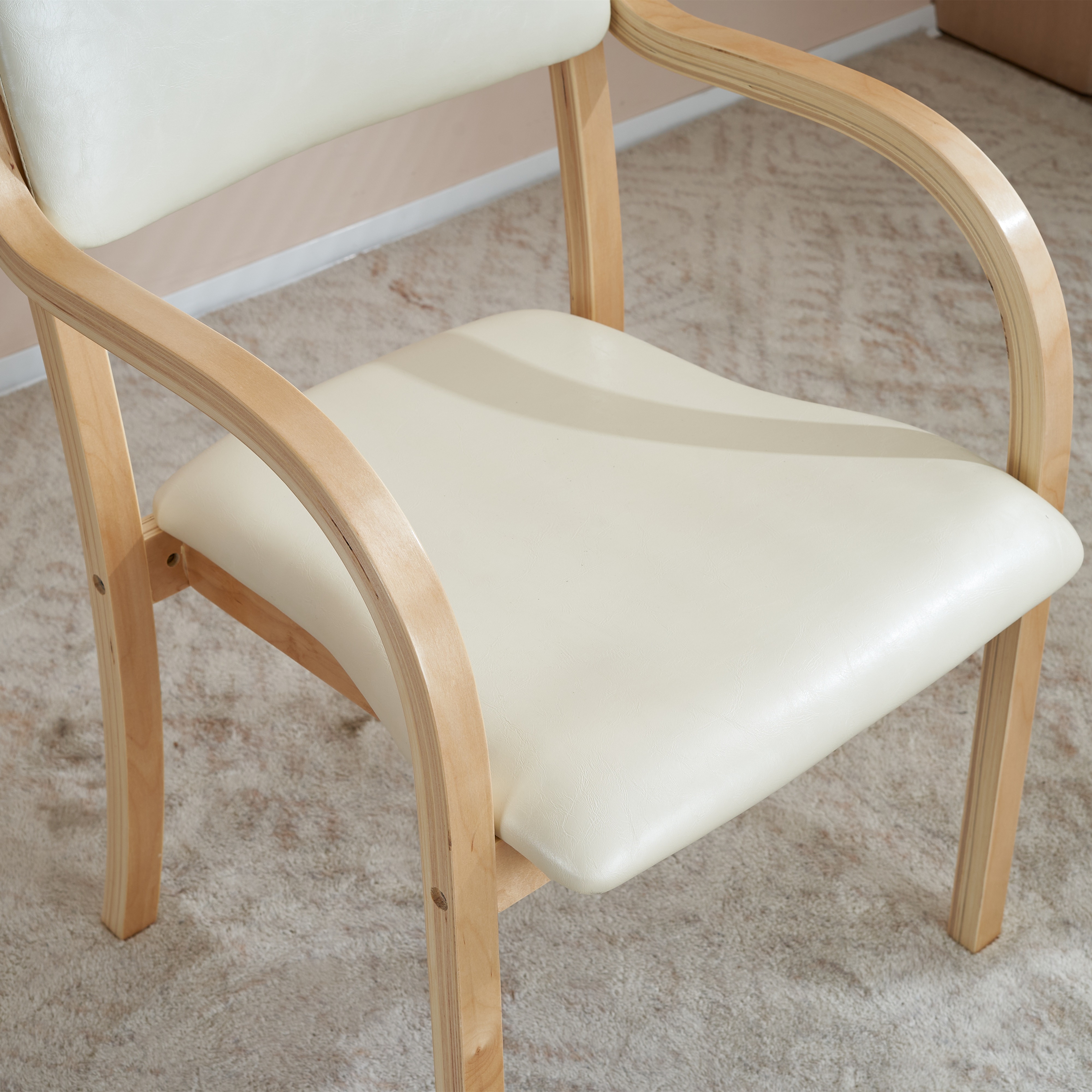 【国内発送M】404【目玉新作】ベージュ PU ダイニングチェア 木製 椅子 介護チェア イス 5色選択可能 リビング 【国内発送M】404【目玉新作】ベージュ PU ダイニングチェア 木製 椅子 介護チェア イス 5色選択可能 リビング