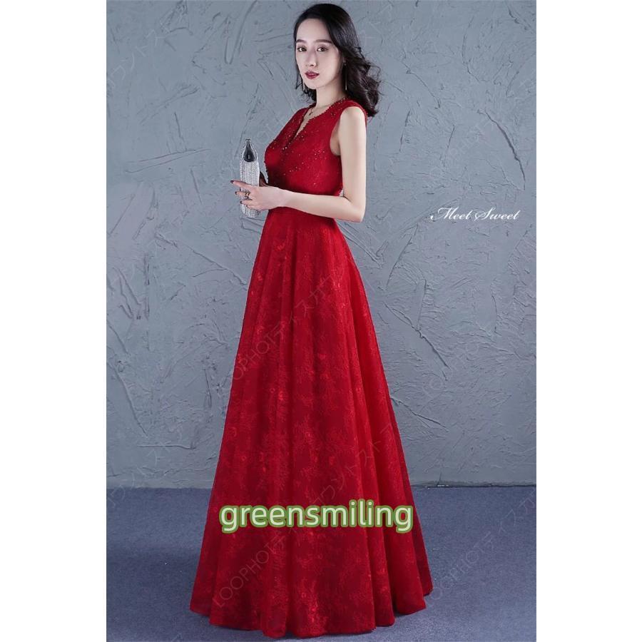 カラードレス Aラインドレス 袖なし レース花柄 ロングドレス ネイビー レッド ウェディングドレス 結婚式 二次会 花嫁 前撮り 演奏会 発表会 ステージ衣装-19 カラードレス Aラインドレス 袖なし レース花柄 ロングドレス ネイビー レッド ウェディングドレス 結婚式 二次会 花嫁 前撮り 演奏会 発表会 ステージ衣装-19