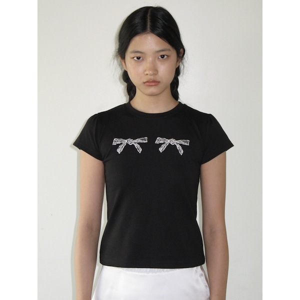 Qoo10 シヌーン SINOONリボンTシャツ(BL Tシャ Qoo10 シヌーン SINOONリボンTシャツ(BL Tシャ
