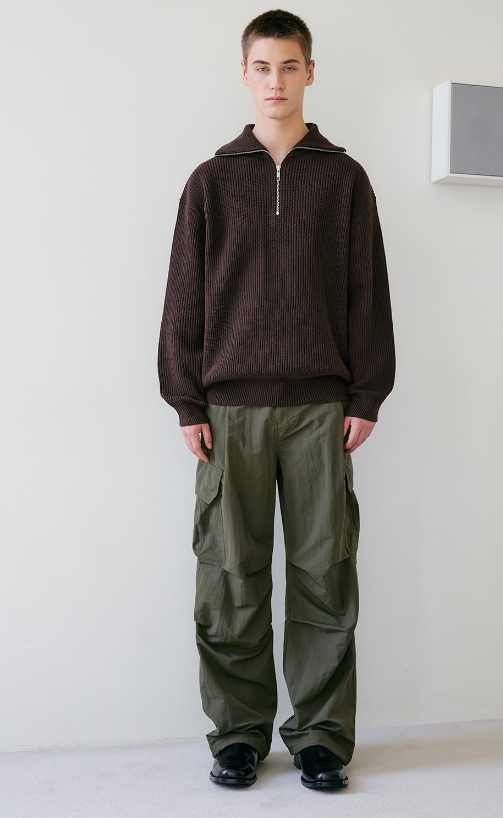 【KIIMUIR】Cotton Washable Hachi Half Zip Up Knit★関税込み KIIMUIR】 COTTON WASHABLE HACHI HALF ZIP UP KNIT : 6 COLOR