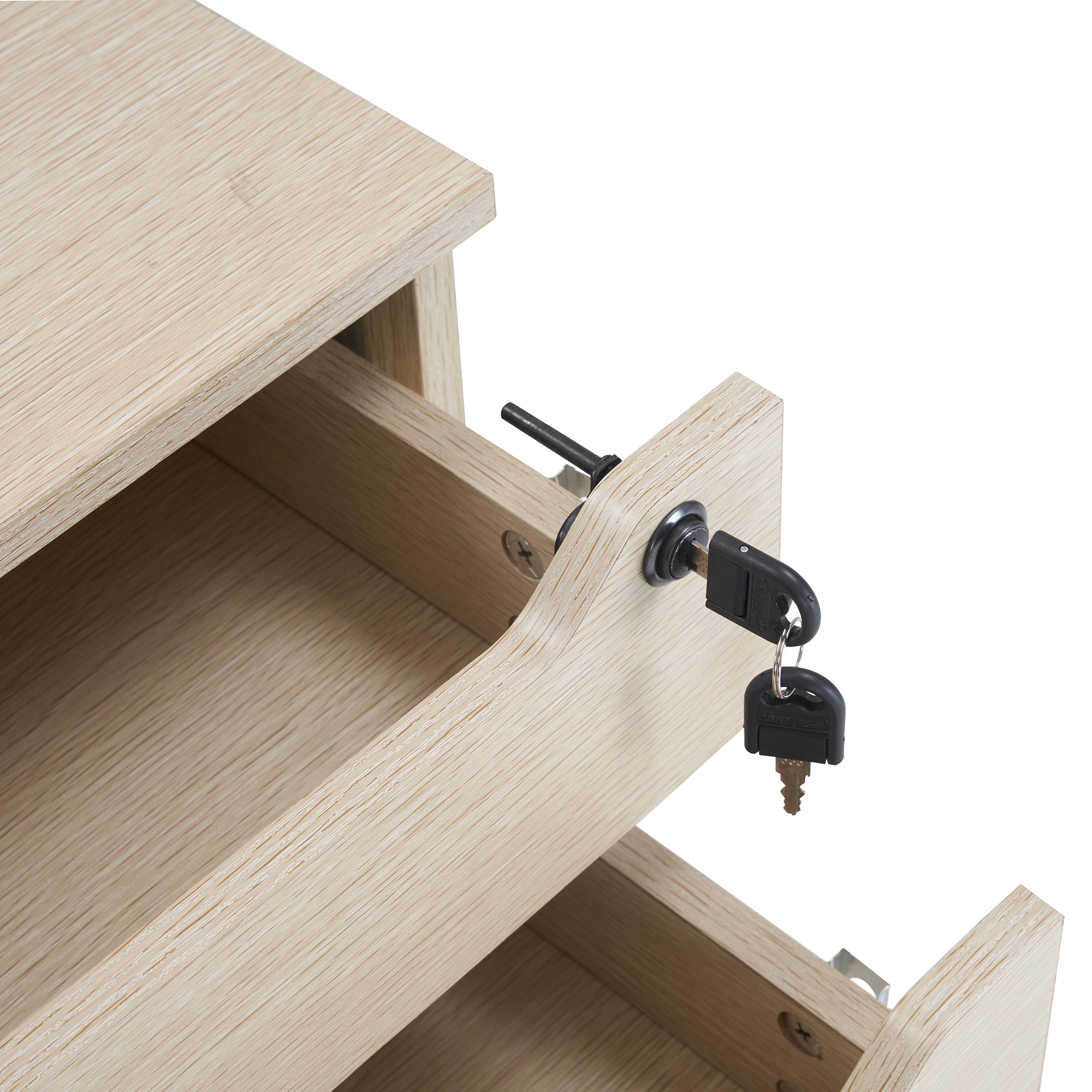 【2点購入で150OFF】【国内即発送】【人気商品】デスクワゴン サイドワゴン ラック　鍵付き キャスター付き 脇机 オフィス