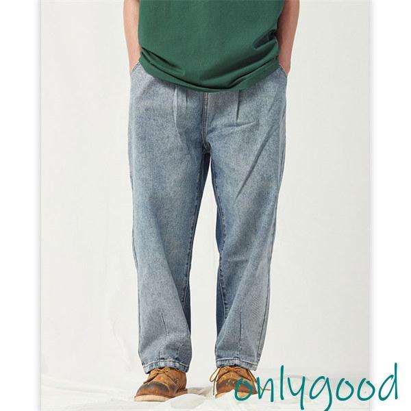 ワイドパンツ デニム メンズ 大きいサイズ デニム 太め ケミカルウォッシュ バギーパンツ 極太 ストリート系 秋冬 ファッション ブランド