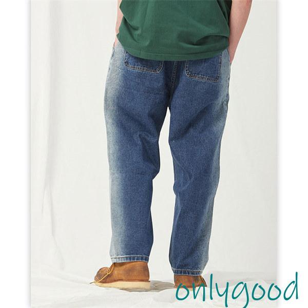 ワイドパンツ デニム メンズ 大きいサイズ デニム 太め ケミカルウォッシュ バギーパンツ 極太 ストリート系 秋冬 ファッション ブランド