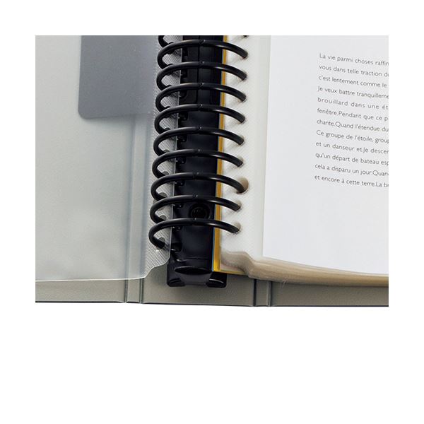 (まとめ) キングジム クリアファイル 差し替え式 大量ポケット A4タテ 30穴 50ポケット付属 背幅54mm ライトグレー 3139-3 1冊 (×5セット)