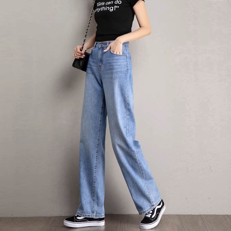 ボトムス パンツ Gパン ジーンズ ズボン ワイドパンツ ワイド ストレート ファスナー ポケット デニム ブルーデニム ハイウエスト シンプル カジュアル かっこいい ラフ ボーイッシュ 無地 春