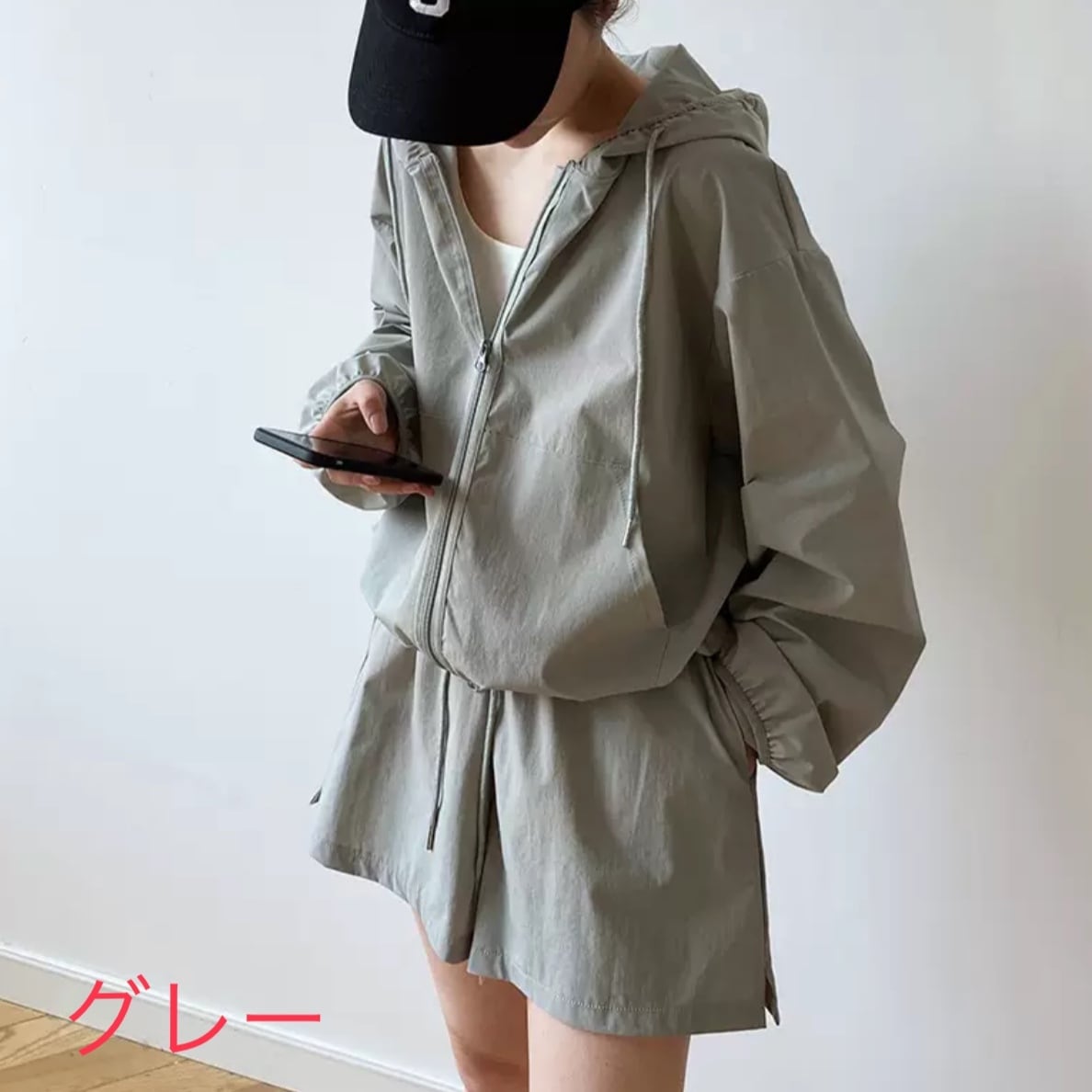 3色 ジャケット パンツ セットアップ ショートパンツ フーディ スウェット 送料無料 大人可愛い かわいい きれいめ 大人女子 エレガント 肌見せ デコルテ 無地 春 秋 ガーリー 10代 20代