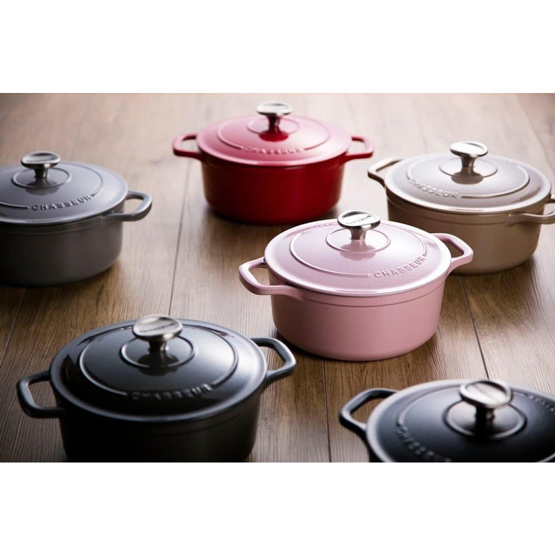 CHASSEUR サブライム ラウンドキャセロール 24cm ピンク CH472410PK