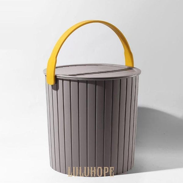 Qoo10] バケツ 座れる ゴミ箱 蓋付き おしゃれ